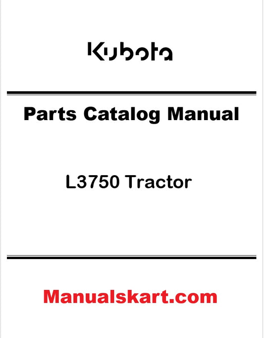 Kubota L3750 Tractor Pdf Parts Catalog Manual