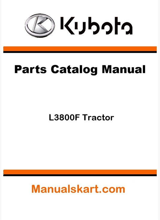 Kubota L3800F Tractor Parts Catalog Pdf Manual