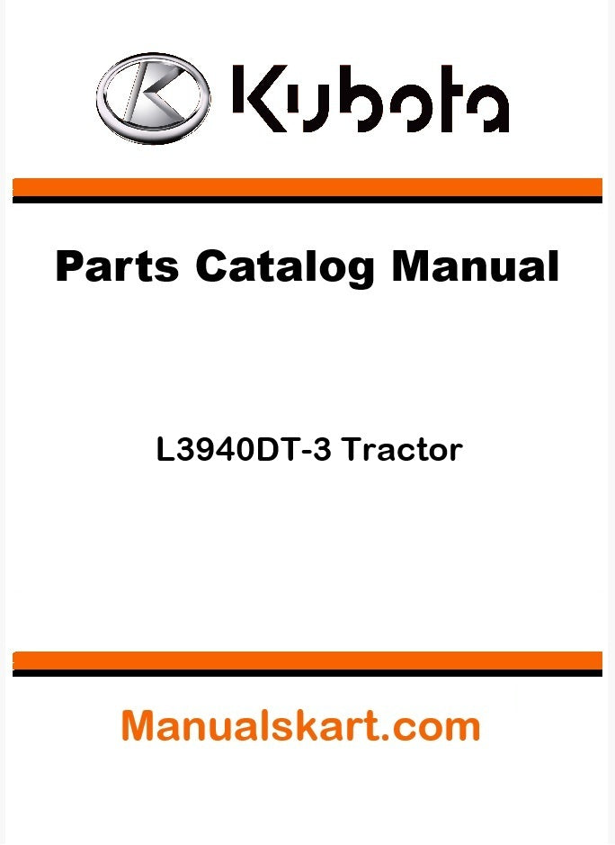 Kubota L3940DT-3 Tractor Parts Catalog Pdf Manual