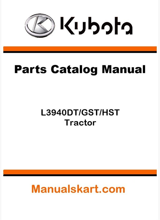 Kubota L3940DT/GST/HST Tractor Parts Catalog Pdf Manual