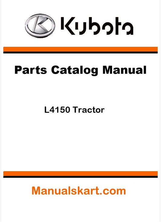 Kubota L4150 Tractor Parts Catalog Pdf Manual