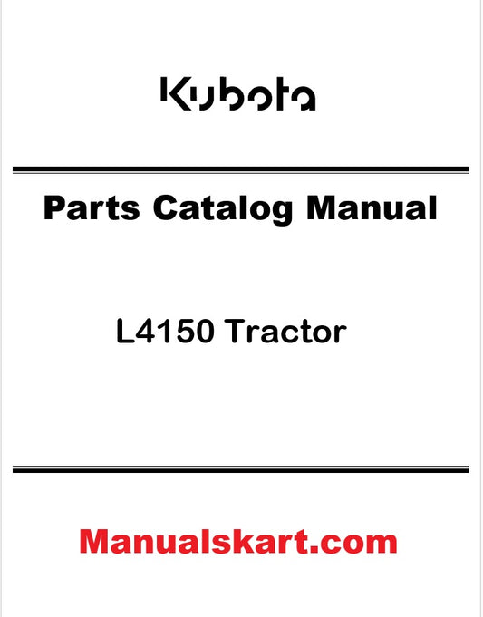 Kubota L4150 Tractor Pdf Parts Catalog Manual