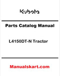Kubota L4150DT-N Tractor Pdf Parts Catalog Manual