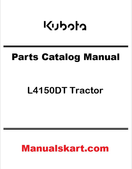 Kubota L4150DT Tractor Pdf Parts Catalog Manual