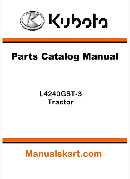 Kubota L4240GST-3 Tractor Parts Catalog Pdf Manual