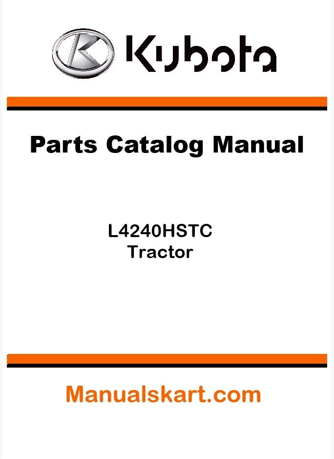 Kubota L4240HSTC Tractor Parts Catalog Pdf Manual
