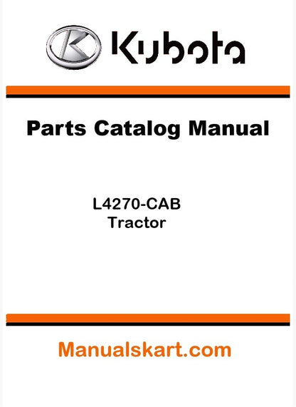 Kubota L4270-CAB Tractor Parts Catalog Pdf Manual