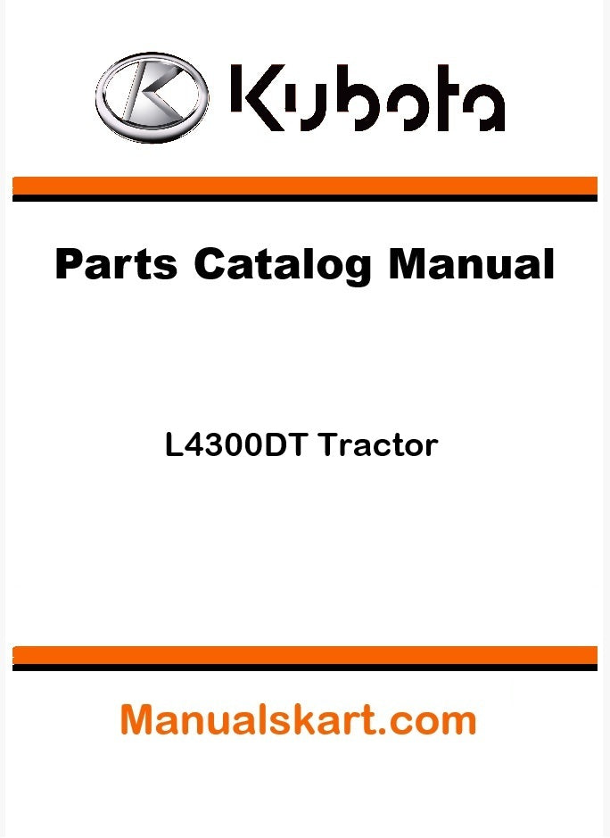 Kubota L4300DT Tractor Parts Catalog Pdf Manual