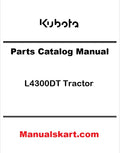 Kubota L4300DT Tractor Pdf Parts Catalog Manual