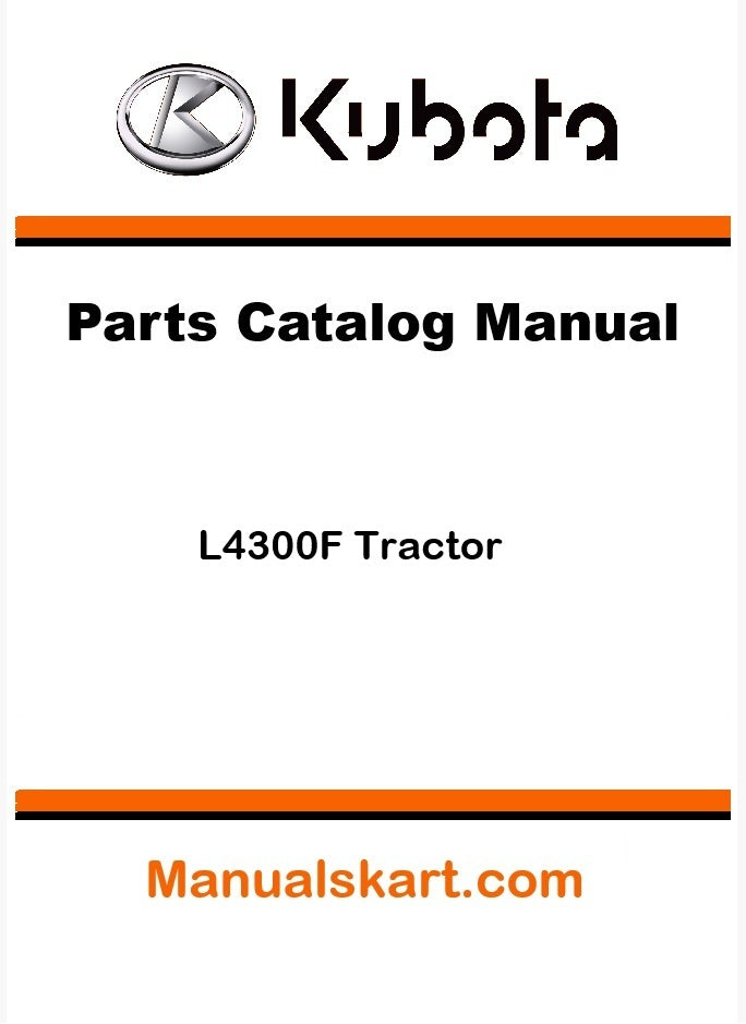 Kubota L4300F Tractor Parts Catalog Pdf Manual