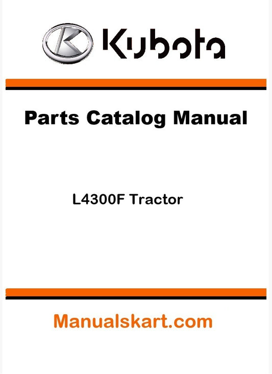 Kubota L4300F Tractor Parts Catalog Pdf Manual