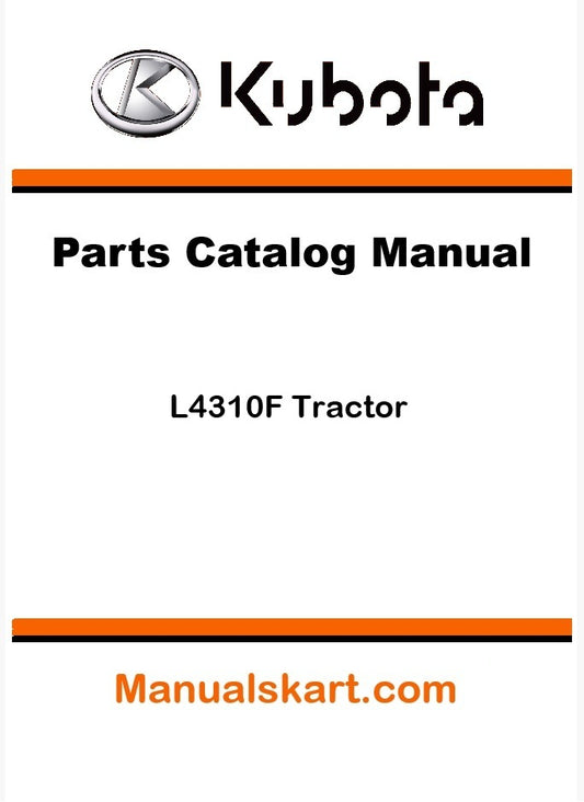 Kubota L4310F Tractor Parts Catalog Pdf Manual