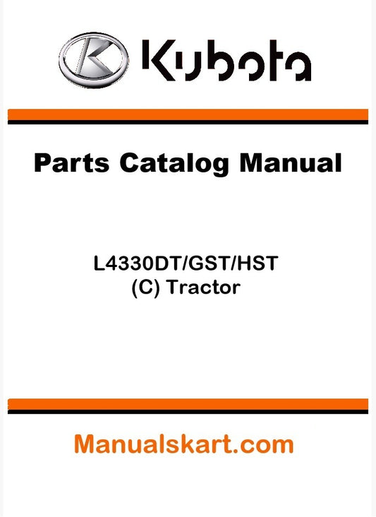 Kubota L4330DT/GST/HST(C) Tractor Parts Catalog Pdf Manual