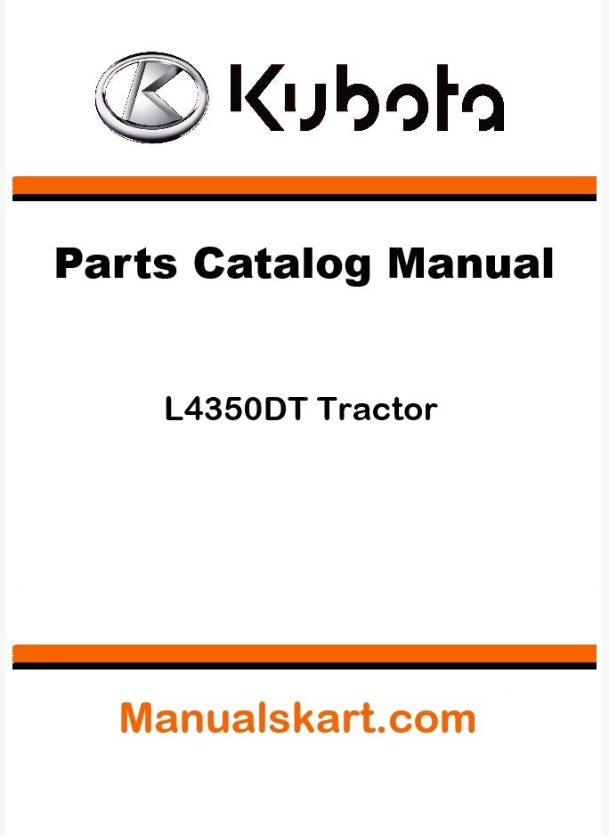 Kubota L4350DT Tractor Parts Catalog Pdf Manual