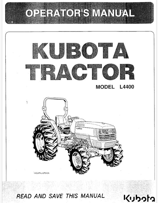 Kubota L4400 Tractor Pdf Operator's Manual