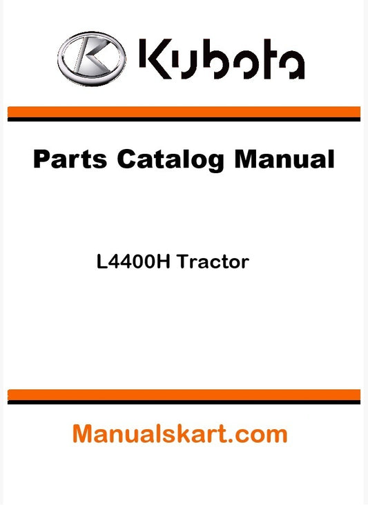 Kubota L4400H Tractor Parts Catalog Pdf Manual