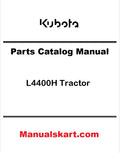 Kubota L4400H Tractor Pdf Parts Catalog Manual