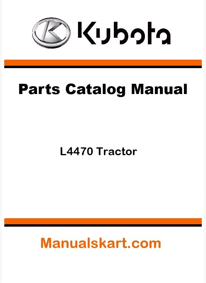 Kubota L4470 Tractor Parts Catalog Pdf Manual