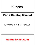 Kubota L4610DT HST Tractor Pdf Parts Catalog Manual