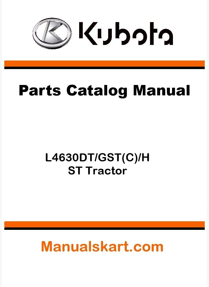 Kubota L4630DT/GST(C)/HST Tractor Parts Catalog Pdf Manual