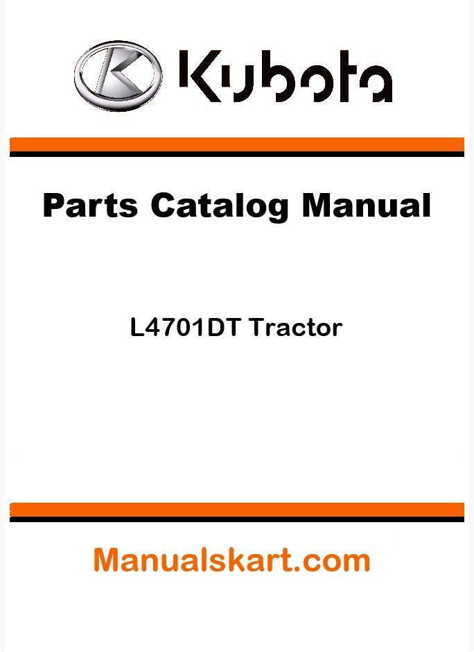 Kubota L4701DT Tractor Parts Catalog Pdf Manual