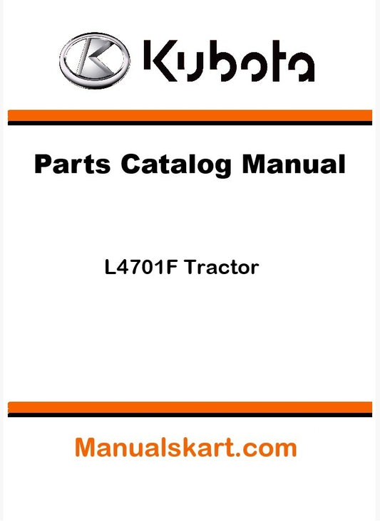 Kubota L4701F Tractor Parts Catalog Pdf Manual