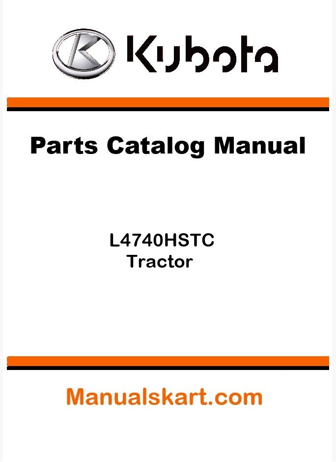 Kubota L4740HSTC Tractor Parts Catalog Pdf Manual