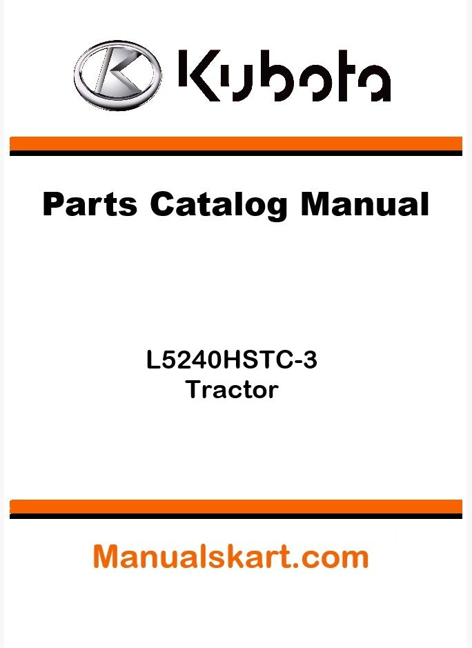 Kubota L5240HSTC-3 Tractor Parts Catalog Pdf Manual