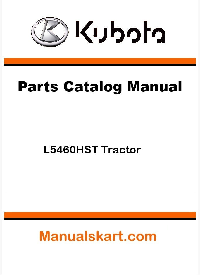 Kubota L5460HST Tractor Parts Catalog Pdf Manual