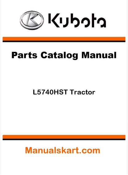 Kubota L5740HST Tractor Parts Catalog Pdf Manual