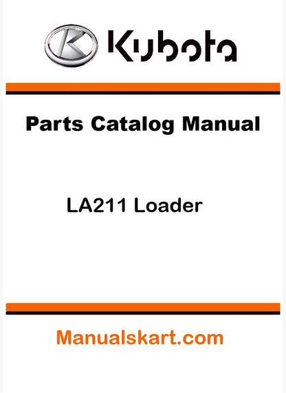 Kubota LA211 Loader Pdf Parts Catalog Manual