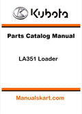 Kubota LA351 Loader Pdf Parts Catalog Manual