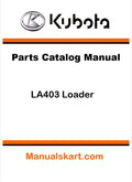 Kubota LA403 Loader Pdf Parts Catalog Manual