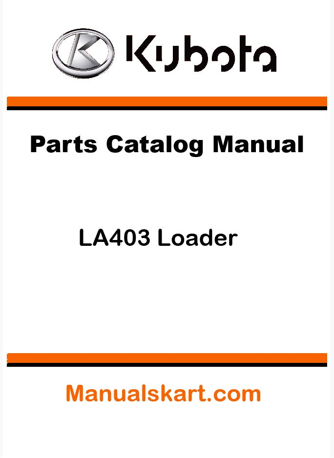 Kubota LA403 Loader Pdf Parts Catalog Manual