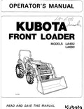 Kubota LA482, LA682 Front Loader Pdf Operator's Manual