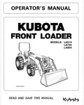 Kubota LA514, LA724, LA854 Front Loader Pdf Operator's Manual