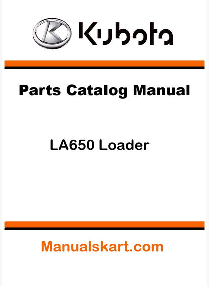 Kubota LA650 Loader Pdf Parts Catalog Manual