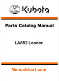 Kubota LA852 Loader Pdf Parts Catalog Manual