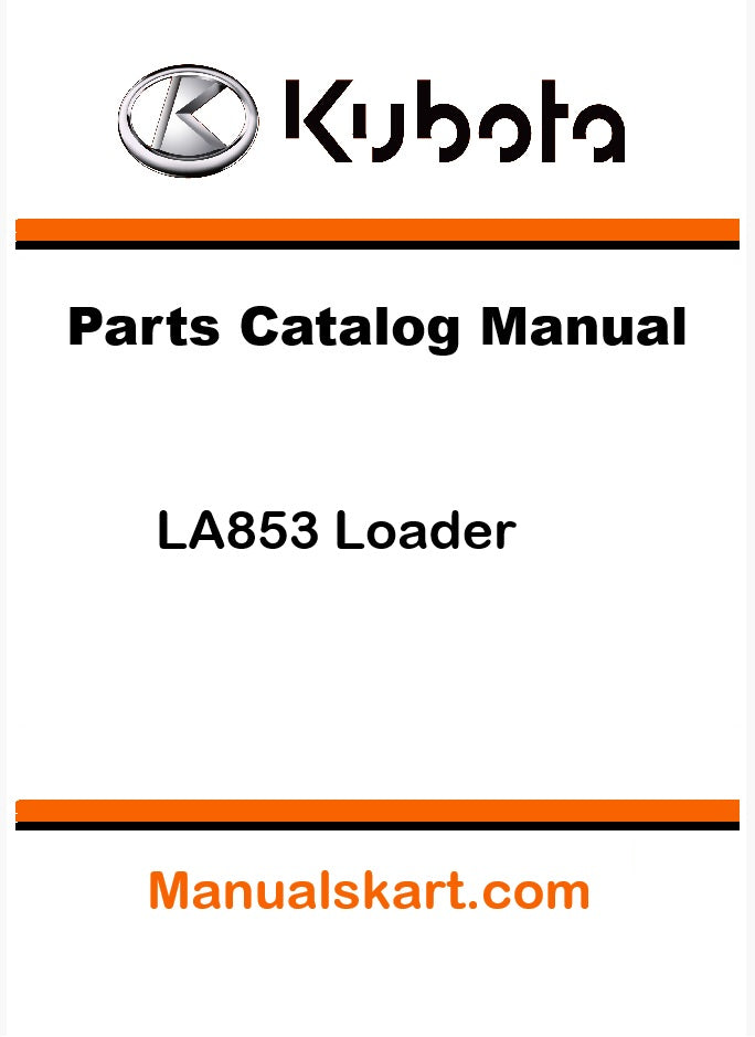Kubota LA853 Loader Pdf Parts Catalog Manual