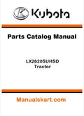 Kubota LX2620SUHSD Tractor Parts Catalog Pdf Manual