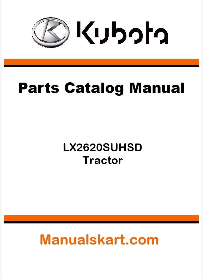 Kubota LX2620SUHSD Tractor Parts Catalog Pdf Manual