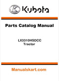 Kubota LX3310HSDCC Tractor Parts Catalog Pdf Manual