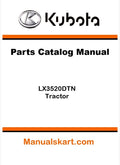 Kubota LX3520DTN Tractor Parts Catalog Pdf Manual