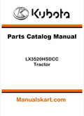 Kubota LX3520HSDCC Tractor Parts Catalog Pdf Manual