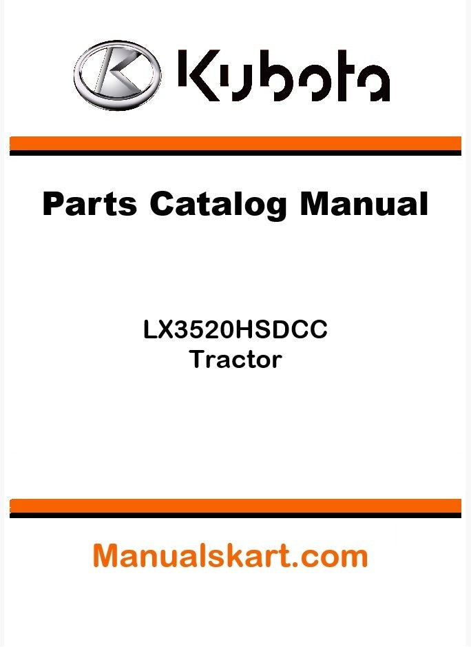 Kubota LX3520HSDCC Tractor Parts Catalog Pdf Manual