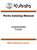 Kubota LX3520HSDRC Tractor Parts Catalog Pdf Manual