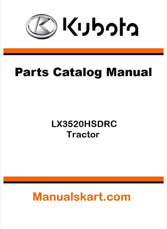 Kubota LX3520HSDRC Tractor Parts Catalog Pdf Manual