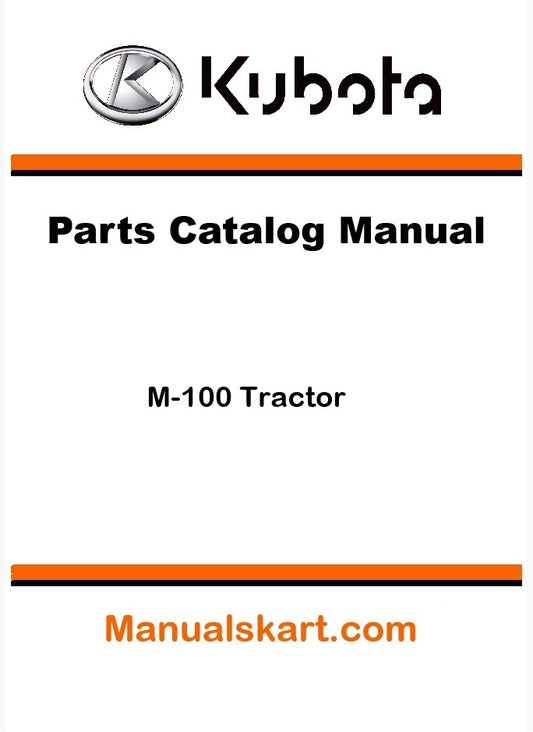 Kubota M-100 Tractor Parts Catalog Pdf Manual