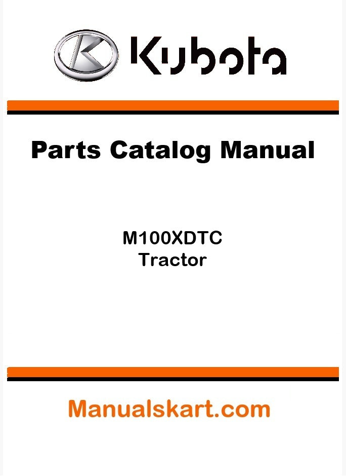 Kubota M100XDTC Tractor Parts Catalog Pdf Manual