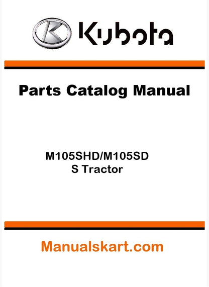 Kubota M105SHD/M105SDS Tractor Parts Catalog Pdf Manual